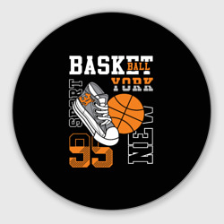 Круглый коврик для мышки Basketball New York