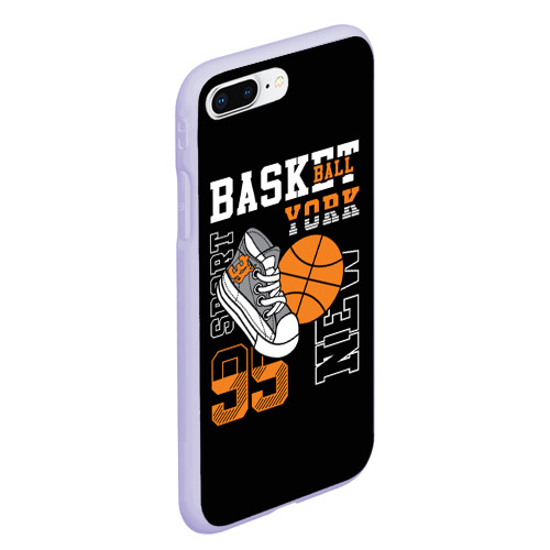 Чехол для iPhone 7Plus/8 Plus матовый Basketball New York, цвет светло-сиреневый - фото 3