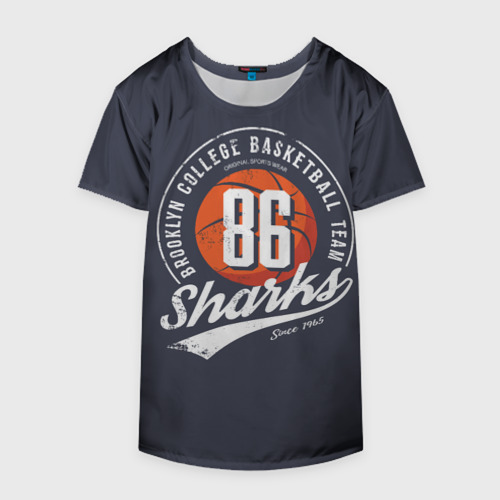 Накидка на куртку 3D Basketball sharks, цвет 3D печать - фото 4