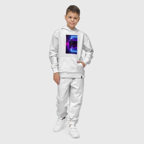 Детский костюм с толстовкой хлопок Gamepad, цвет белый - фото 3