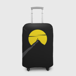 Чехол для чемодана 3D Путник на закате - минимализм