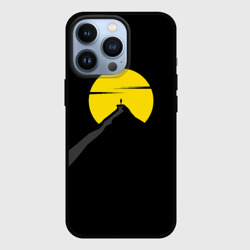 Чехол для iPhone 13 Pro Путник на закате - минимализм