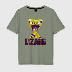 Мужская футболка хлопок Oversize Lizard monster