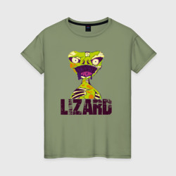 Женская футболка хлопок Lizard monster
