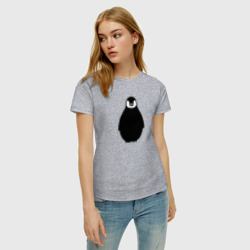 Женская футболка хлопок Пингвин мылыш трафарет - фото 2