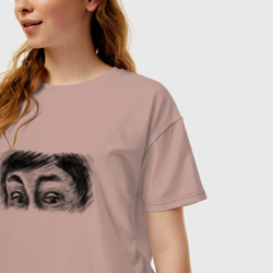Женская футболка хлопок Oversize Глаза Арсения - фото 2