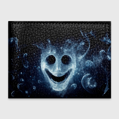 Обложка для студенческого билета Хэллоуин - улыбка привидения, цвет черный