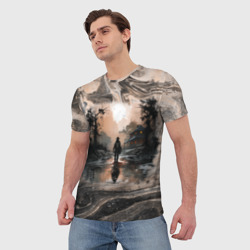 Мужская футболка 3D Охотник в сумерках - фото 2