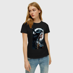 Женская футболка хлопок Фантазийный портрет от нейросети - фото 2