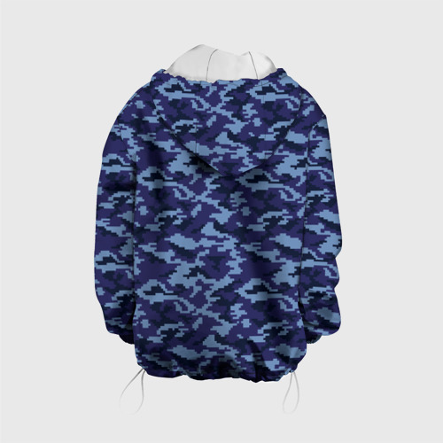 Детская куртка 3D Камуфляж синий - Денис, цвет белый - фото 2