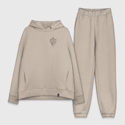 Женский костюм хлопок Oversize Знак на спине Astarion - черный