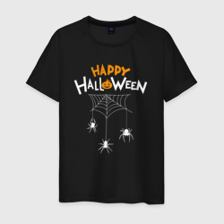 Мужская футболка хлопок Spiders halloween