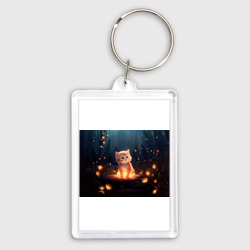 Брелок прямоугольный 35*50 Котенок со светлячками