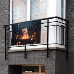 Флаг-баннер Котенок со светлячками - фото 2