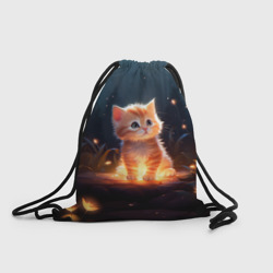 Рюкзак-мешок 3D Котенок со светлячками