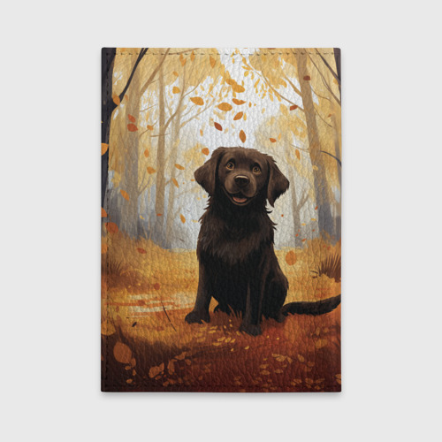 Обложка для автодокументов Лабрадор в лесу, цвет черный - фото 2