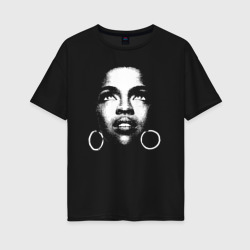 Женская футболка хлопок Oversize Lauryn Hill