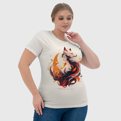 Женская футболка 3D Дева оборотень, цвет 3D печать - фото 6