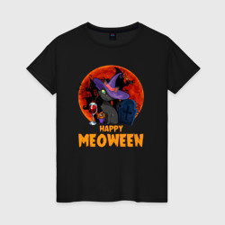 Женская футболка хлопок Happy meoween