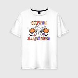 Женская футболка хлопок Oversize Hippie halloween