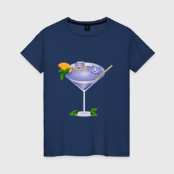 Женская футболка хлопок Мультяшный коктейль