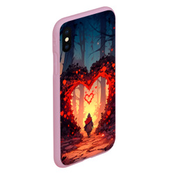 Чехол для iPhone XS Max матовый Сердце в сердце на закате - фото 2