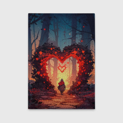 Обложка для автодокументов Сердце в сердце на закате