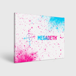 Холст прямоугольный Megadeth neon gradient style по-горизонтали