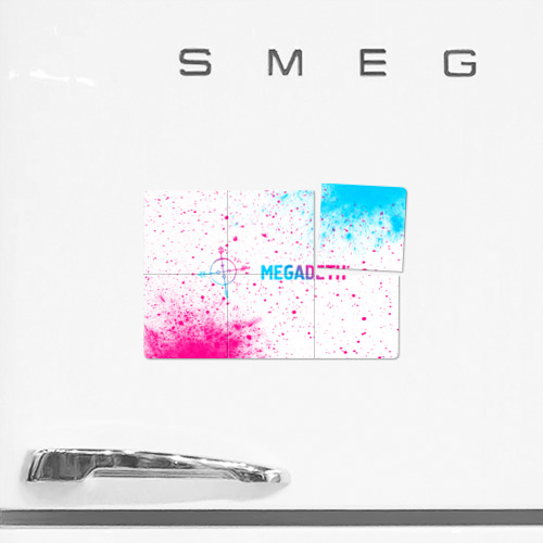 Магнитный плакат 3Х2 Megadeth neon gradient style по-горизонтали - фото 2