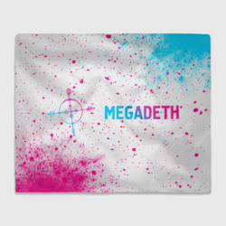 Плед 3D Megadeth neon gradient style по-горизонтали