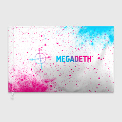 Флаг 3D Megadeth neon gradient style по-горизонтали