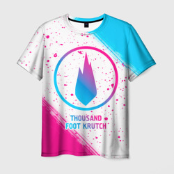 Мужская футболка 3D Thousand Foot Krutch neon gradient style