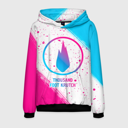 Мужская толстовка 3D Thousand Foot Krutch neon gradient style, цвет черный