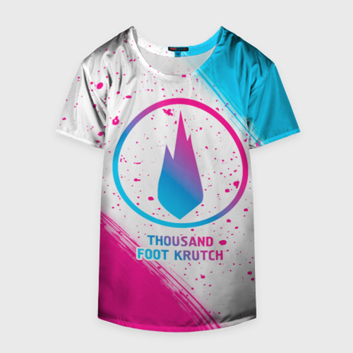 Накидка на куртку 3D Thousand Foot Krutch neon gradient style, цвет 3D печать - фото 4