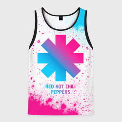 Мужская майка 3D Red Hot Chili Peppers neon gradient style