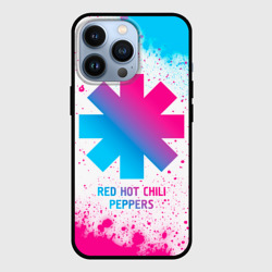 Чехол для iPhone 13 Pro Red Hot Chili Peppers neon gradient style