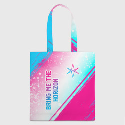 Шоппер 3D Bring Me the Horizon neon gradient style вертикально