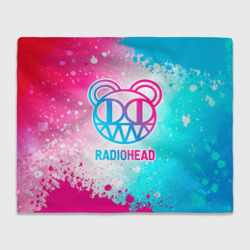 Плед 3D Radiohead neon gradient style