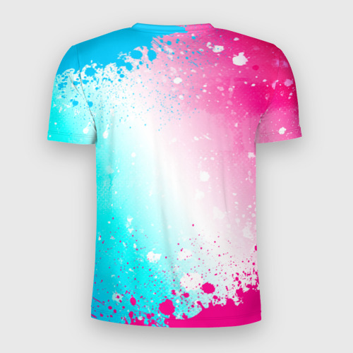 Мужская футболка 3D Slim Radiohead neon gradient style, цвет 3D печать - фото 2