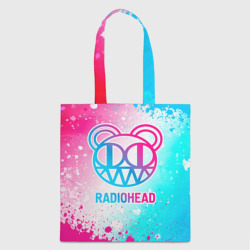 Шоппер 3D Radiohead neon gradient style