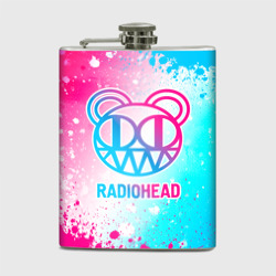 Фляга Radiohead neon gradient style