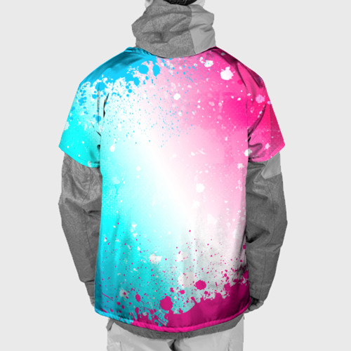Накидка на куртку 3D Radiohead neon gradient style, цвет 3D печать - фото 2