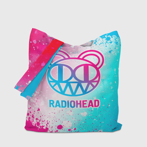 Шоппер 3D Radiohead neon gradient style - фото 4