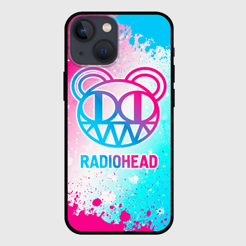 Чехол для iPhone 13 mini Radiohead neon gradient style