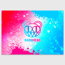 Поздравительная открытка Radiohead neon gradient style