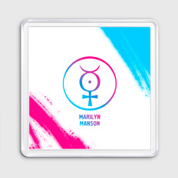 Магнит 55*55 Marilyn Manson neon gradient style