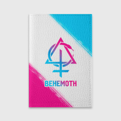 Обложка для паспорта матовая кожа Behemoth neon gradient style