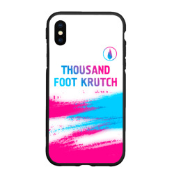 Чехол для iPhone XS Max матовый Thousand Foot Krutch neon gradient style посередине