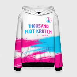 Женская толстовка 3D Thousand Foot Krutch neon gradient style посередине