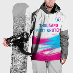 Накидка на куртку 3D Thousand Foot Krutch neon gradient style посередине